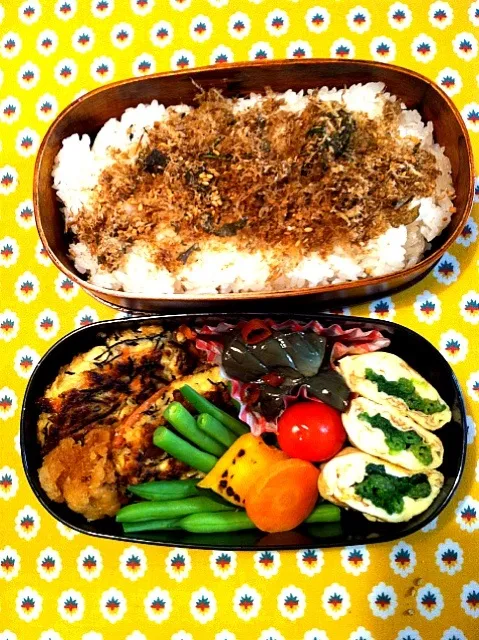 Snapdishの料理写真:和風ハンバーグ弁当|はなももさん