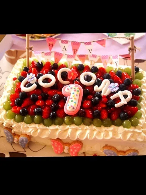 娘1歳のBirthday  Cake☆|まいこさん