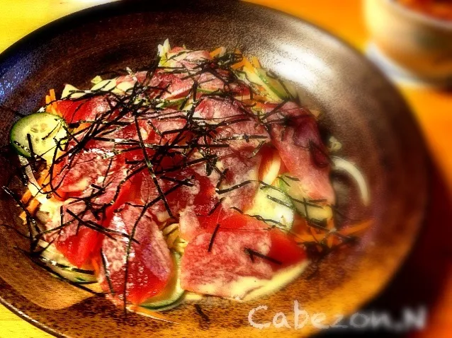 今日の賄い  カルパッチョ風マグロサラダ|Cabezon.Nakamuraさん