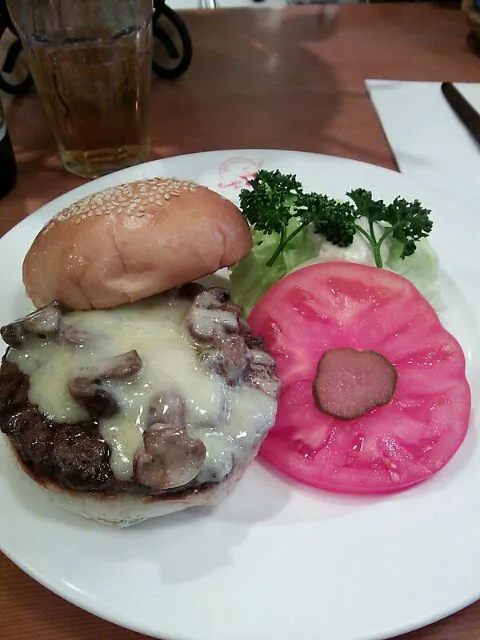 hamburger　of  mushroom&cheese@F .Ave.|megさん