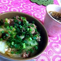 豚肉と白菜のあんかけ丼|なつみかんさん