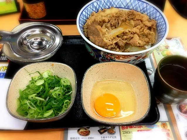 Snapdishの料理写真:Tonight's Dinner Yoshinoya Gyudon Tokomori w/ Negitama|Tito Jickain Recososa Jrさん