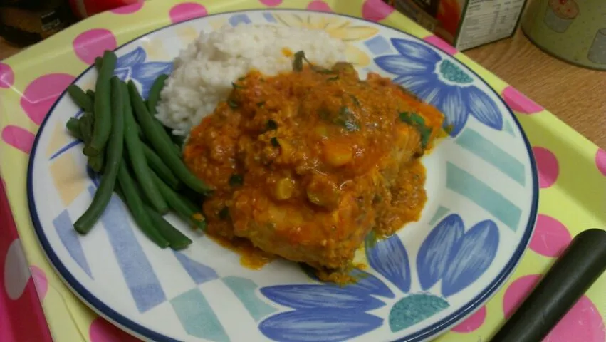 curried salmon with coconut rice|Dean Haylettさん