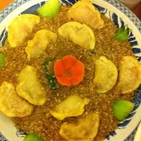 海老ソースたっぷりの海老餃子揚げ shrimps dumplings with shrimps gravy for chinese new year ^^|woo chee shenさん