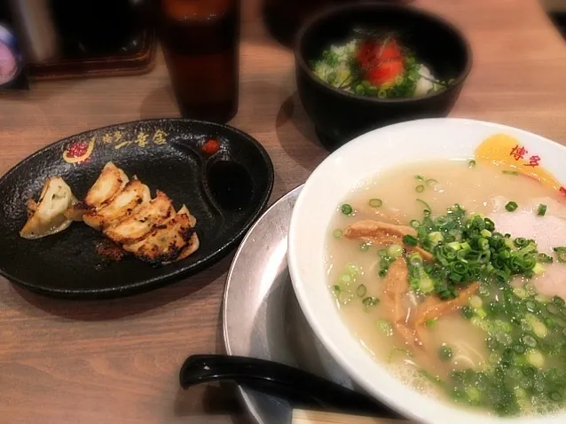 Snapdishの料理写真:一幸舎の豚骨ラーメン@博多駅|まさこさん