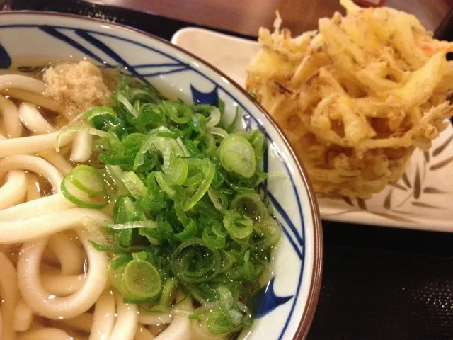 ぶっかけうどん + 野菜かき揚げを頂きました。|momongatomoさん