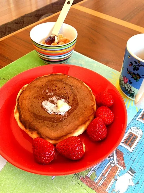 Snapdishの料理写真:娘のリクエストでホットケーキ|makiさん