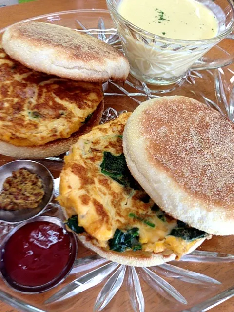 ほうれん草とベーコンのマフィンサンド|mas@y@nさん