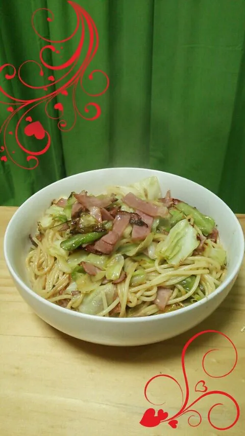 Pasta with bacon and cabbage|youさん