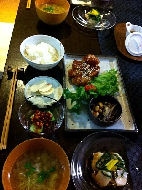 山芋の豚肉巻定食|こんぶさん