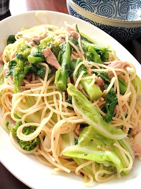 Snapdishの料理写真:春野菜ツナパスタ♪|もこさん