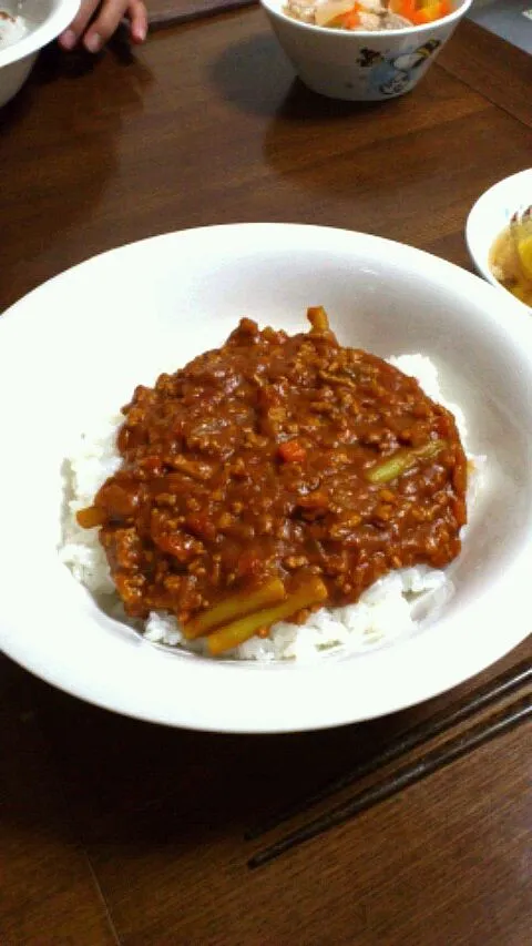 Snapdishの料理写真:トマト缶のキーマカレー|Yujiさん