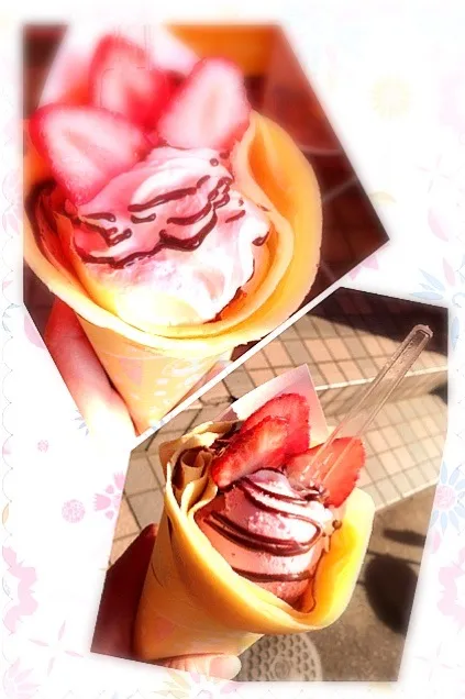 🍨cream strawberry choco& w/Ice cream🍓|🌈Ami🍻さん