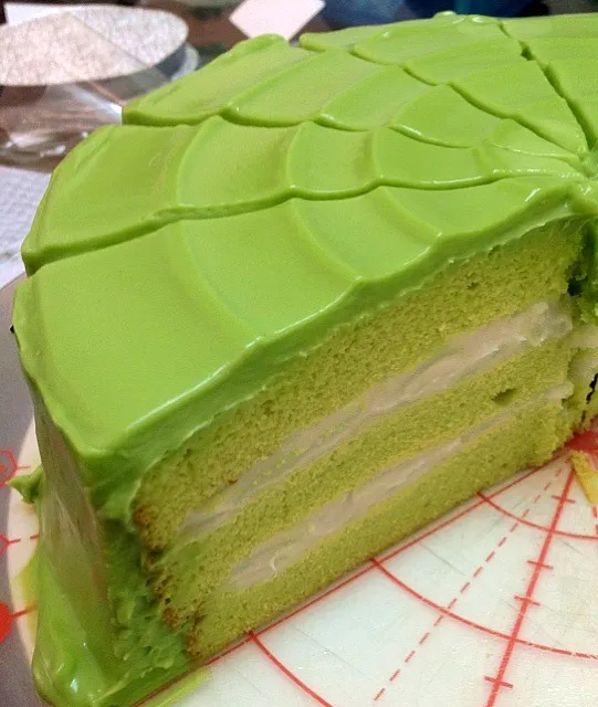 My best seller Pandan chiffon with young coconut cake ^__^|ptr ywnさん