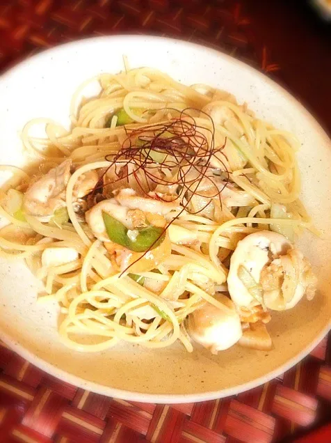 Scallop and Shimonita leek pasta ✨帆立と下仁田ネギのパスタby chef hubby|🌈Ami🍻さん