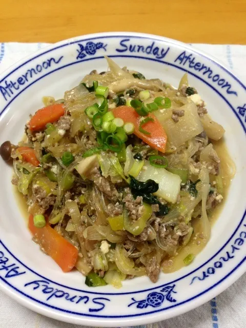 給食に出てきそうなすき焼き風マーボ春雨🎶|かよさん