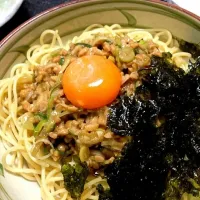 Snapdishの料理写真:納豆パスタ|のんさん