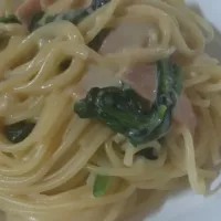 ほうれん草クリームパスタ|まみさん