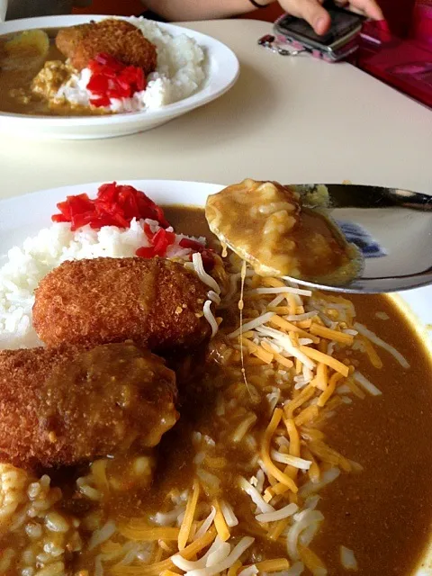 Crab cream croquet curry with cheese topping|yukさん