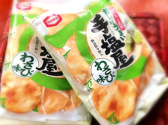 Rice crackers wasabi🍘わさびお煎餅❗|🌈Ami🍻さん