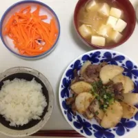 山芋と牛肉の炒め物定食|Alisaさん