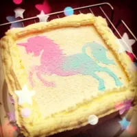 Snapdishの料理写真:ユニコーンのショートケーキ|ameさん