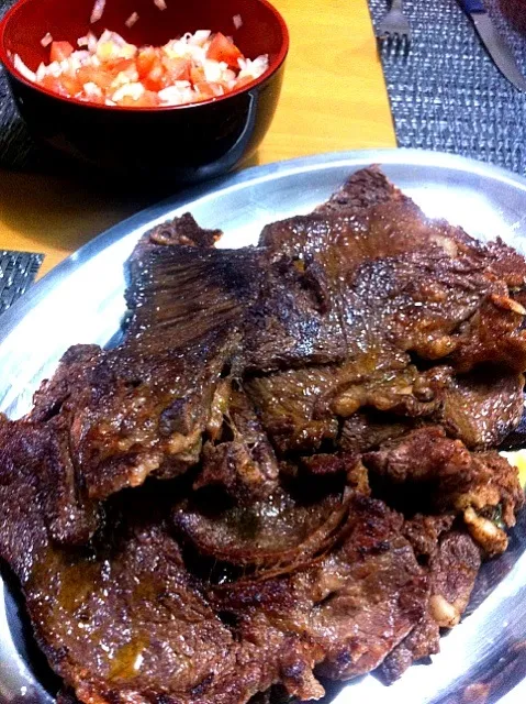 Snapdishの料理写真:Bife de Acém Americano com Vinagrete!!!!|lucia inoueさん