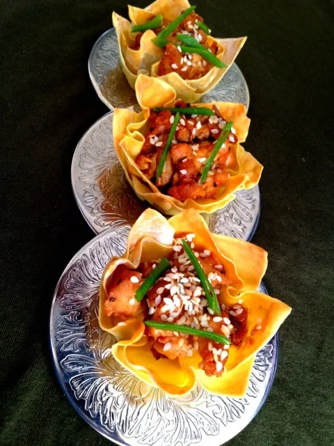 sesame chicken cups|shafiyaさん