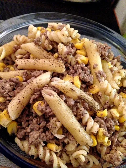 Viande Hache Pasta in corn and cheese|Deecee Dyさん