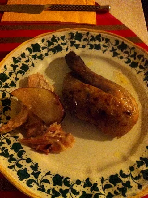 Roasted Guinea-fowl with Thyme and Apples|gherardo flendaさん