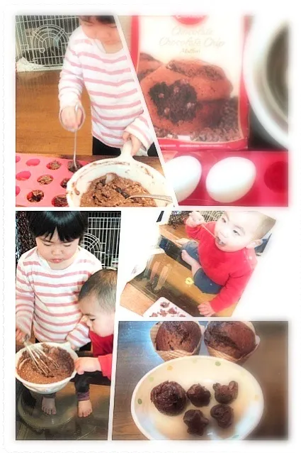 Chocolate muffin💝kids cooking last year❗|🌈Ami🍻さん