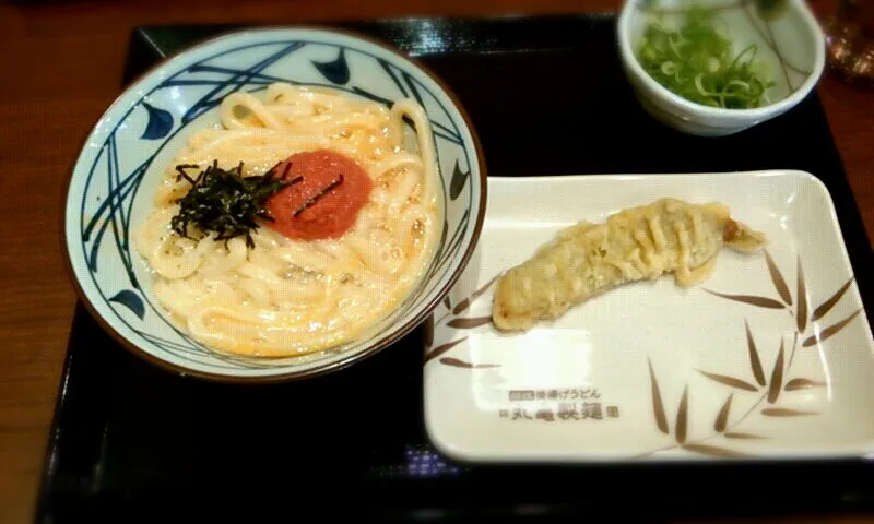 明太子釜玉うどん&太刀魚天|しばたさん