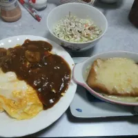 ごぼうサラダ、オムカレー、オニオングラタンスープ|あいみさん