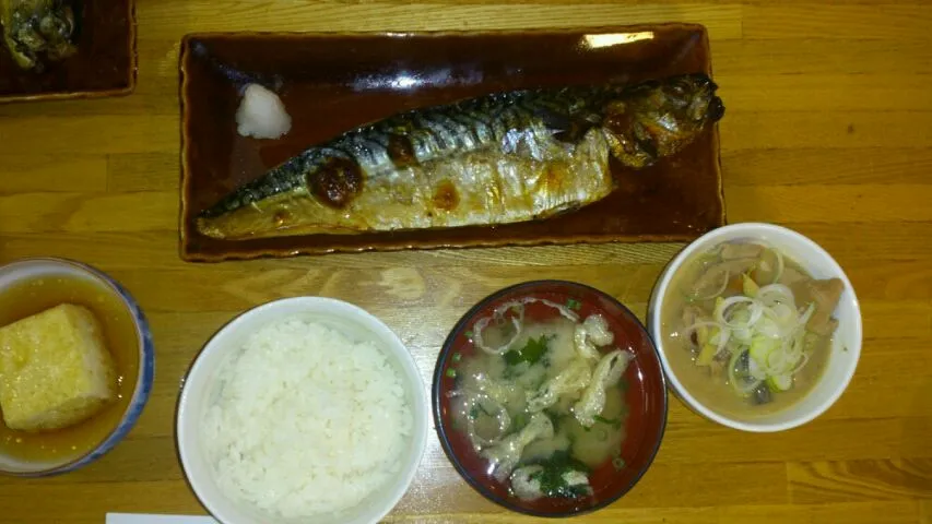 研修 二日目 夕飯 鯖定食|ちーさん