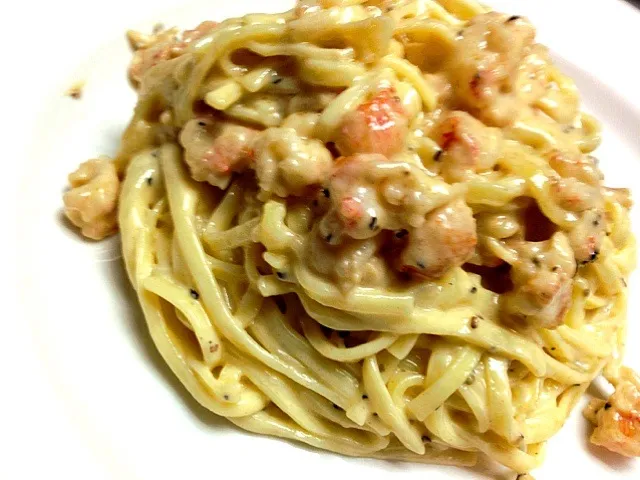 Linguini alfredo with langostino|Rina Catenaさん