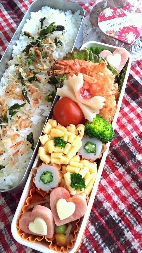 Snapdishの料理写真:パパ弁☆2/14バレンタイン|どんママさん