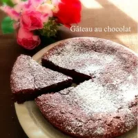 Snapdishの料理写真:Gâteau au chocolat 生クリーム不使用！濃厚ガトーショコラ