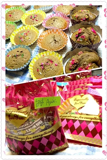 Son made chocolate cupcakes... Happy Valentine's Day❤|Asahimaruさん