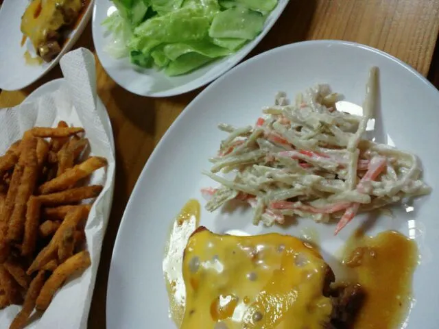 チーズチキンとごぼうサラダ|かおこさん