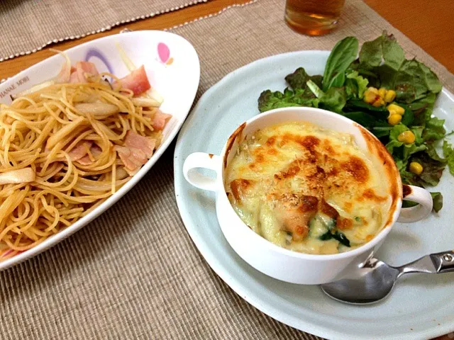 グラタンAND和風パスタ|マイロさん