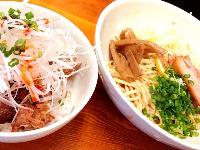 ばん麺、ネギチャーシューご飯|Keitaさん