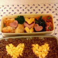 Snapdishの料理写真:バレンタイン弁当|サトさん