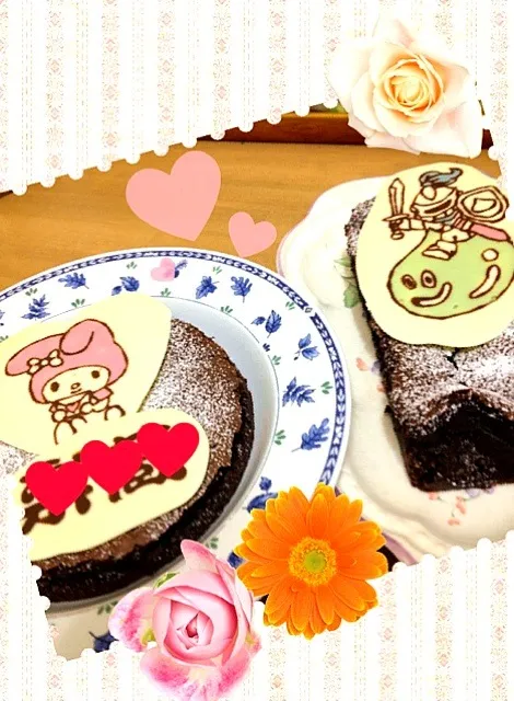 ひろりんさんに教わったキャラチョコ～＆生チョコケーキ💝🍰🎂|ハルさん