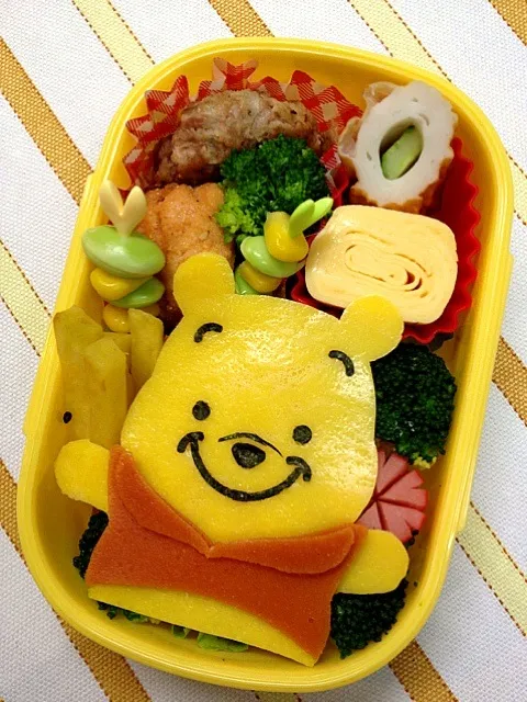 次男用「くまのプーさん」弁当|うっちーさん