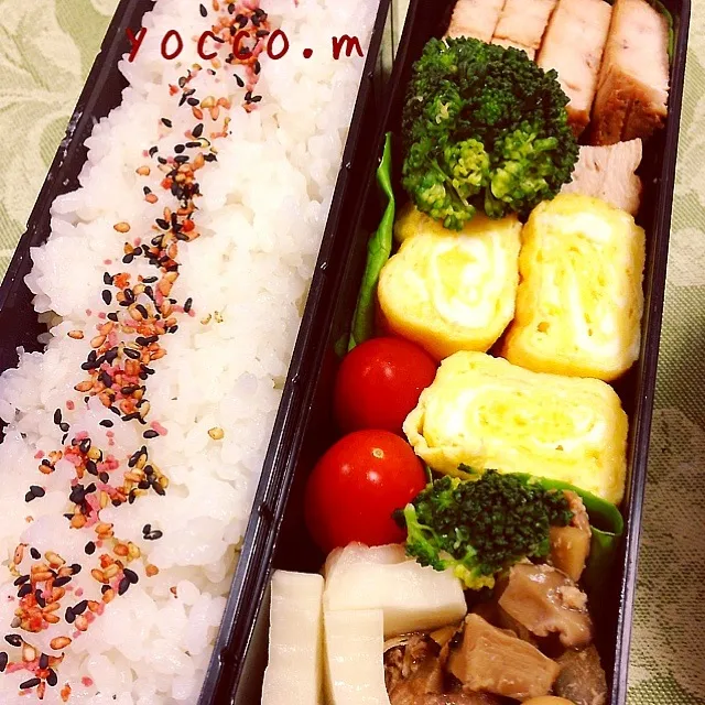 Snapdishの料理写真:鶏肉の中華ロール煮弁当☆0215|よっこさん