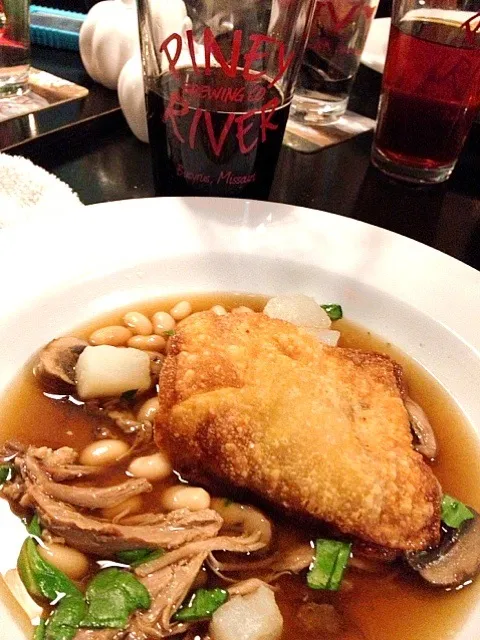 Duck soup and Piney River chocolate cherry ale|Dawn Sticklenさん