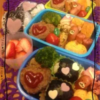 Snapdishの料理写真:ハートな弁当☆|＊yucca＊さん