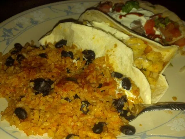 mexican tacos rice and beans|heather delahantyさん