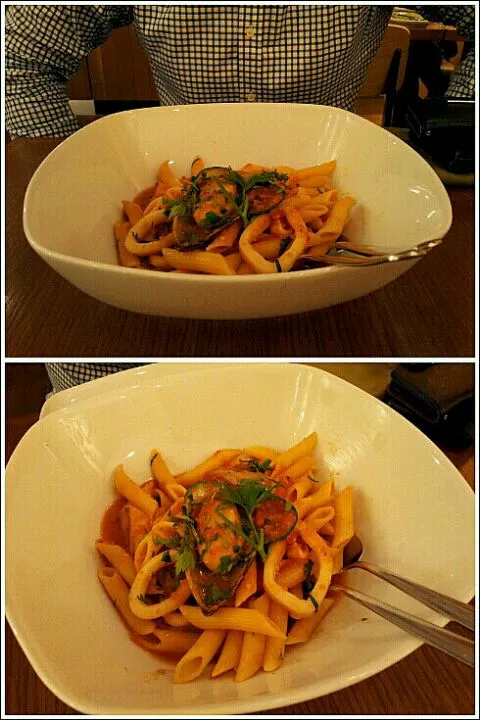 post Valentine's dinner - Seafood penne pasta|genさん