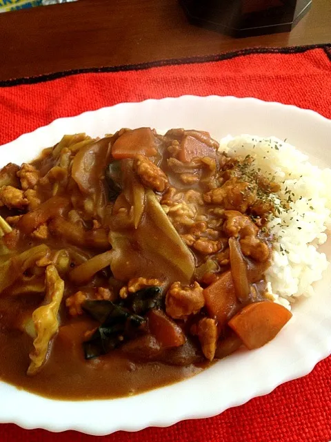 Snapdishの料理写真:鶏挽き肉カレー。|suzieさん